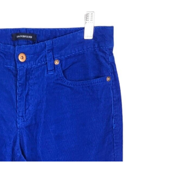 Lands' End Corduroy Jeans (Fit 1) Straight Fit Cobalt Blue Cords - Size 2 - Picture 2 of 7